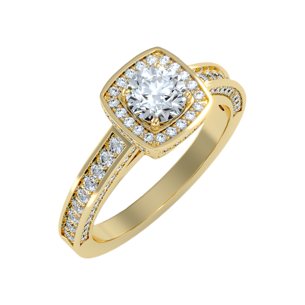 Outlandish Halo Ring In 925 Sterling Silver - Ten