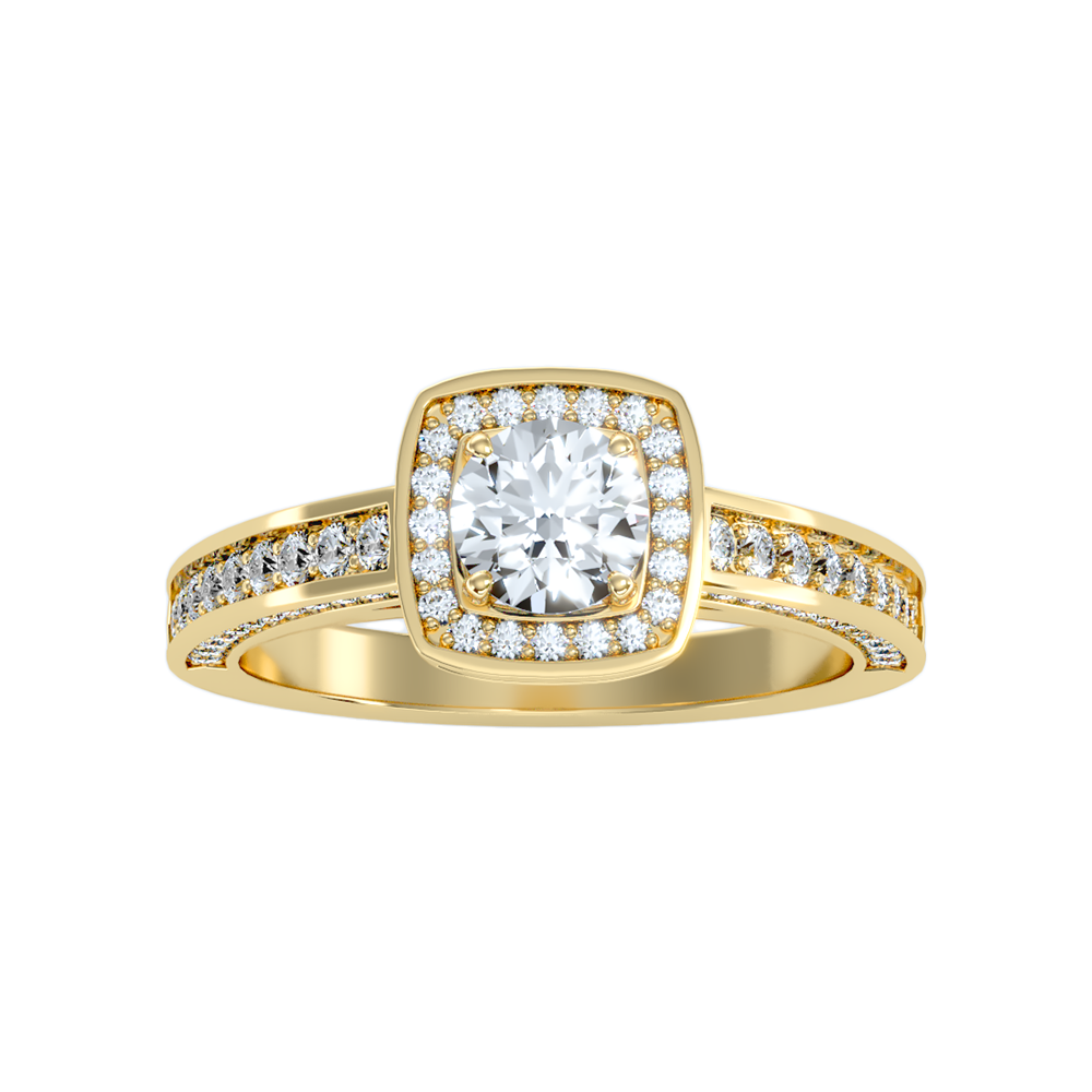 Outlandish Halo Ring In 925 Sterling Silver - Eleven