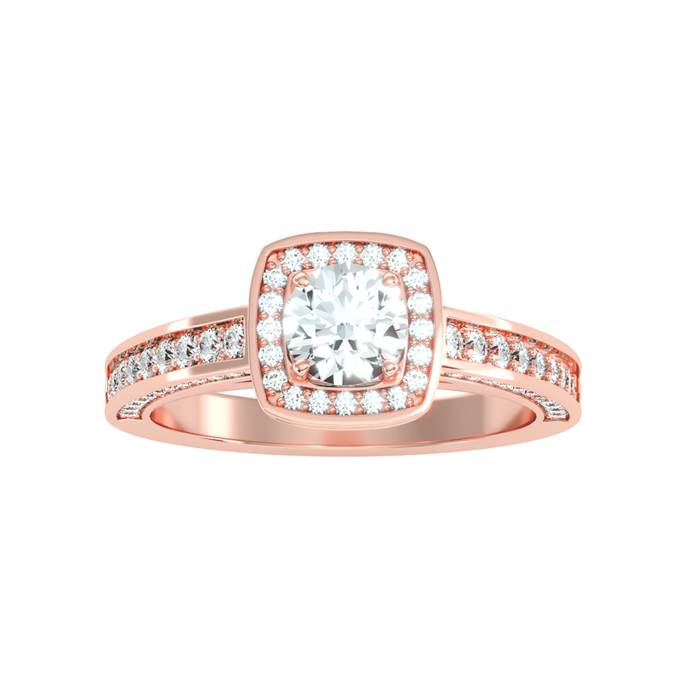 Outlandish Halo Ring In 925 Sterling Silver - Six