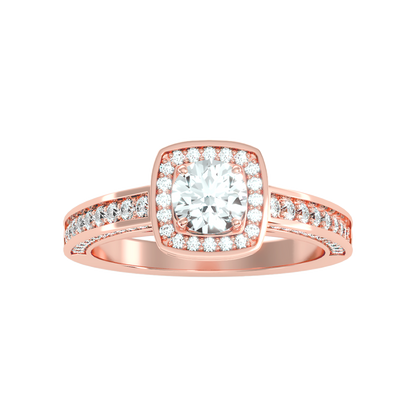 Outlandish Halo Ring In 925 Sterling Silver - Six