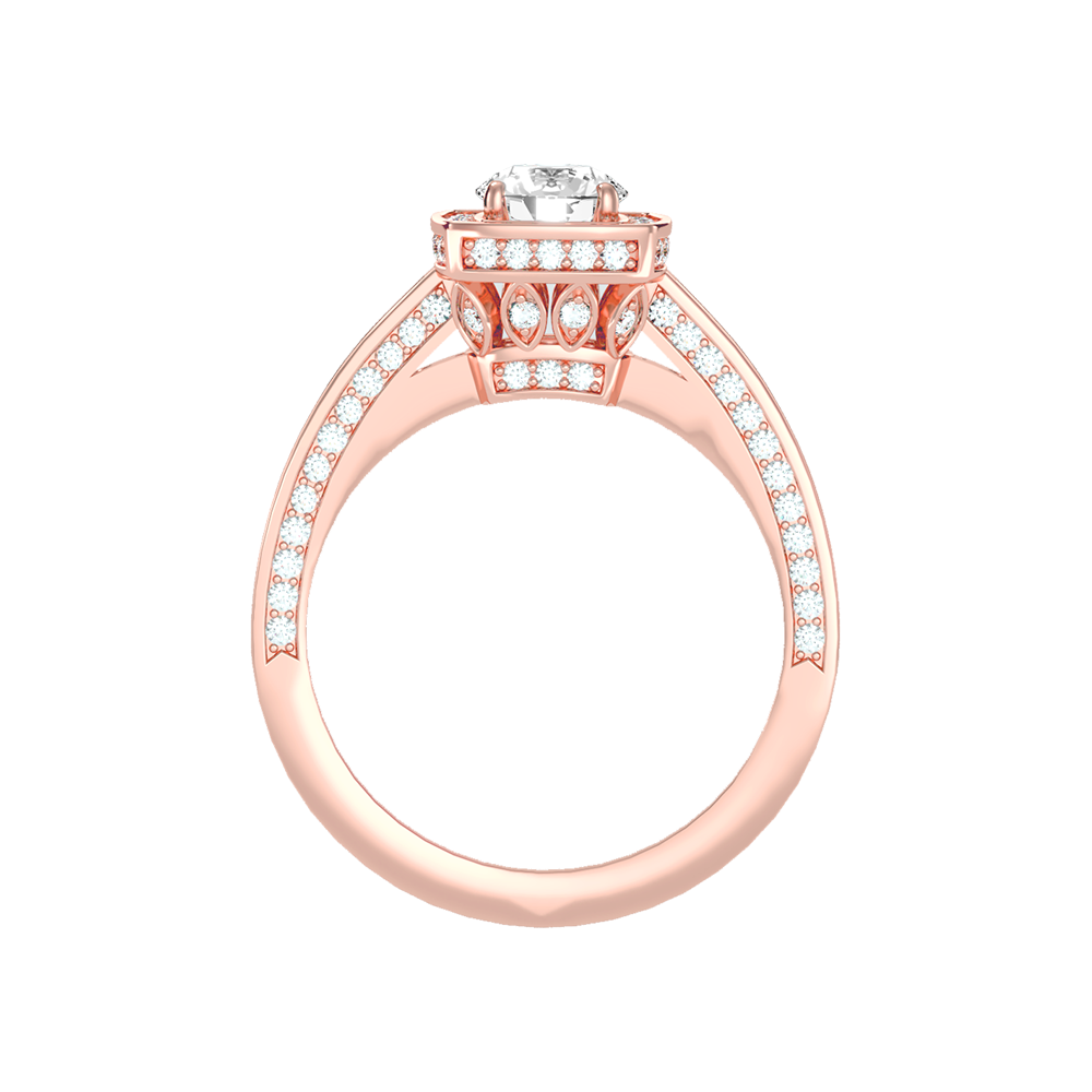 Outlandish Halo Ring In 925 Sterling Silver - Seven