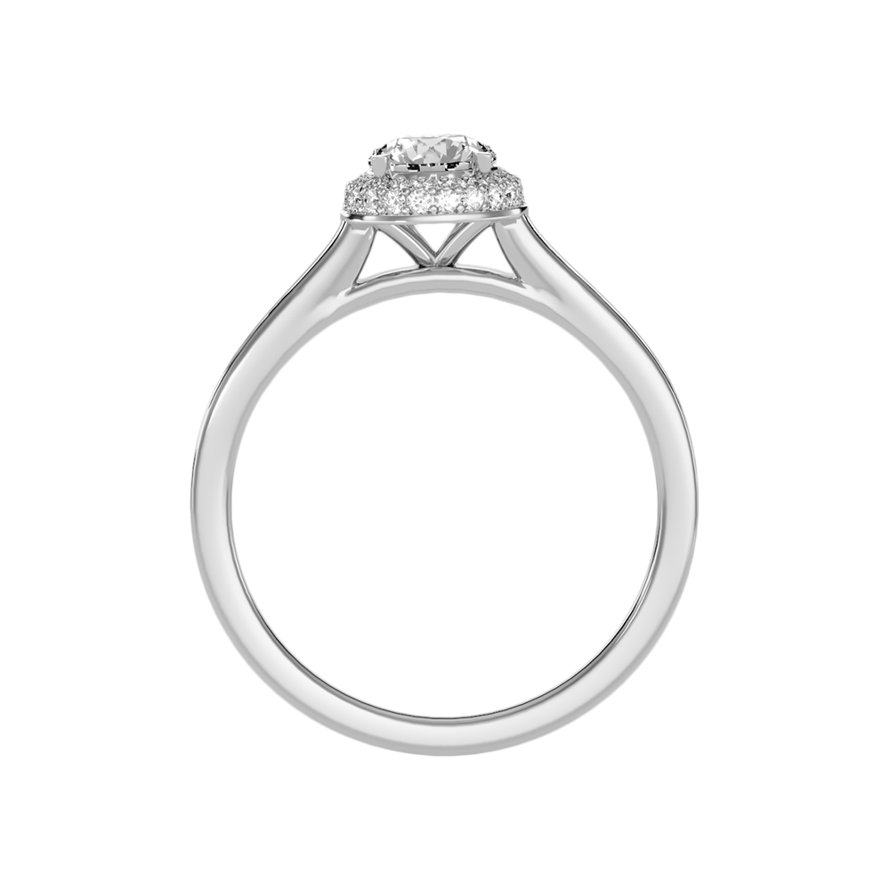 Out Of The Ordinary Halo Ring In 925 Sterling Silver - Ten