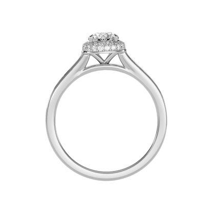 Out Of The Ordinary Halo Ring In 925 Sterling Silver - Ten