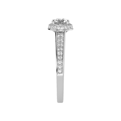 Out Of The Ordinary Halo Ring In 925 Sterling Silver - Twelve