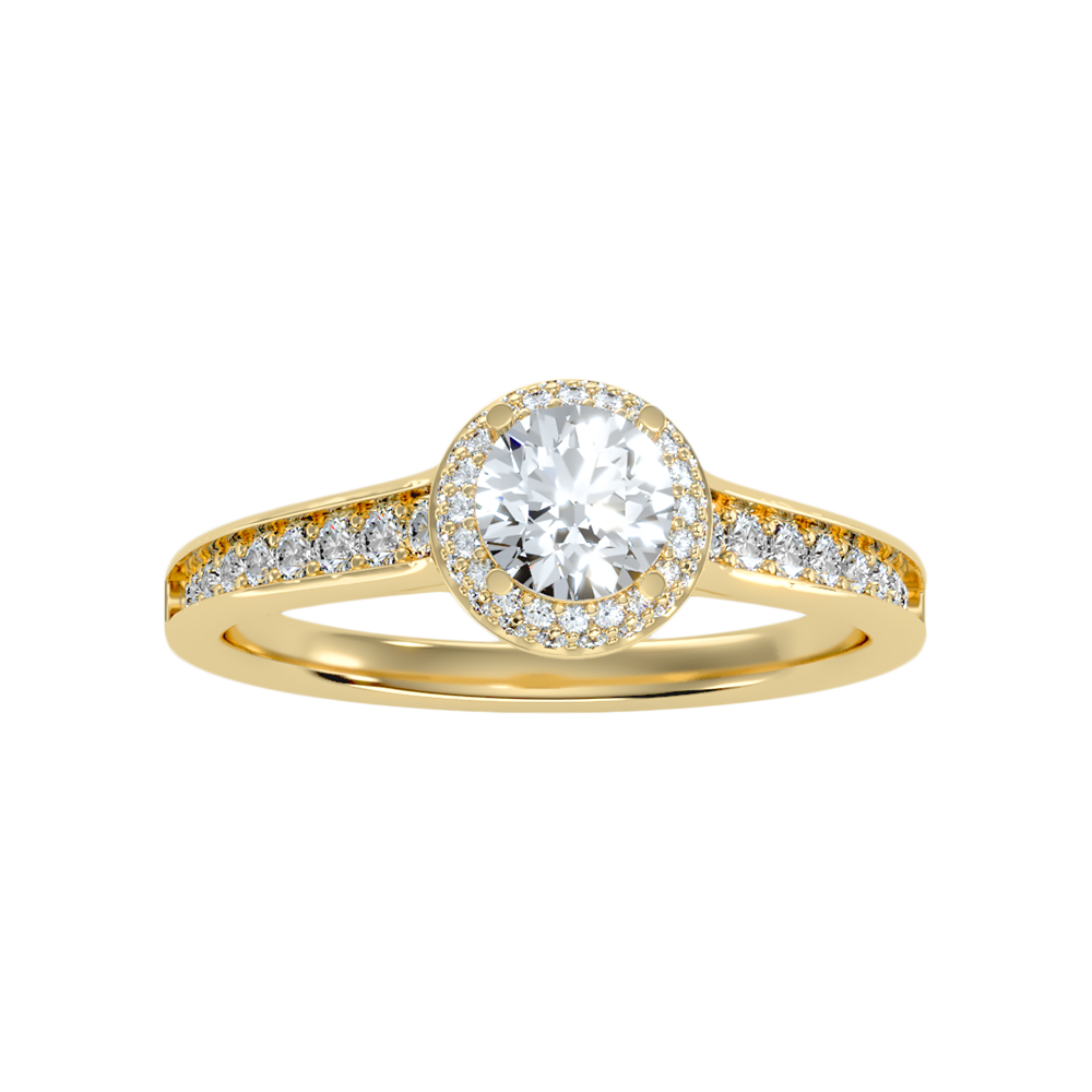 Out Of The Ordinary Halo Ring In 925 Sterling Silver - Three
