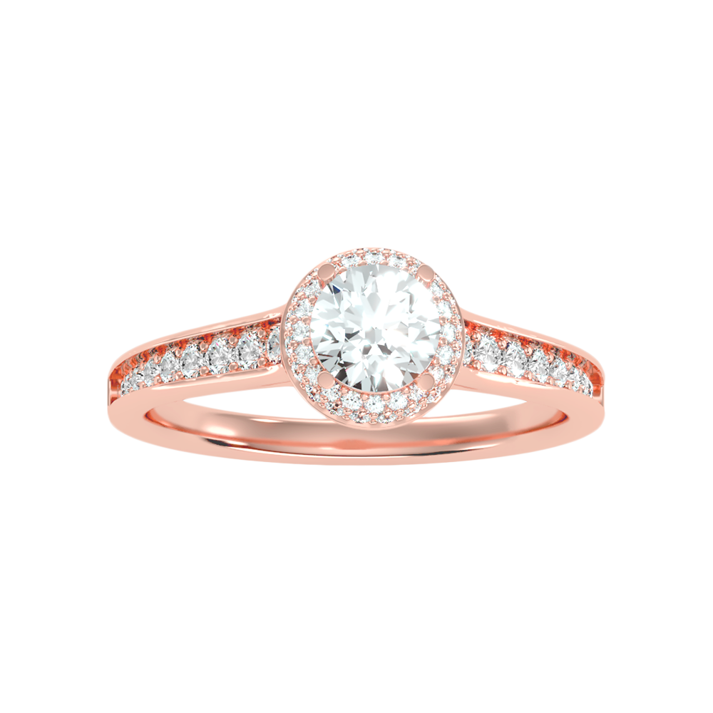 Out Of The Ordinary Halo Ring In 925 Sterling Silver - Five
