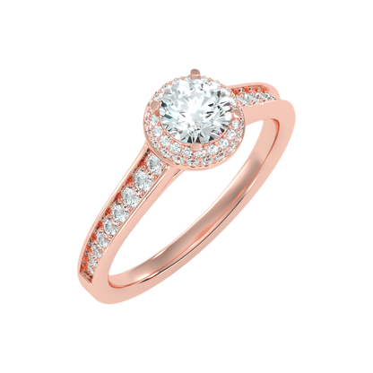 Out Of The Ordinary Halo Ring In 925 Sterling Silver - Seven