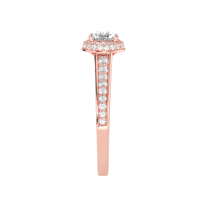Out Of The Ordinary Halo Ring In 925 Sterling Silver - Eight