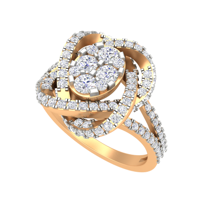 Oval Cocktail Ring In 925 Sterling Silver - Nine