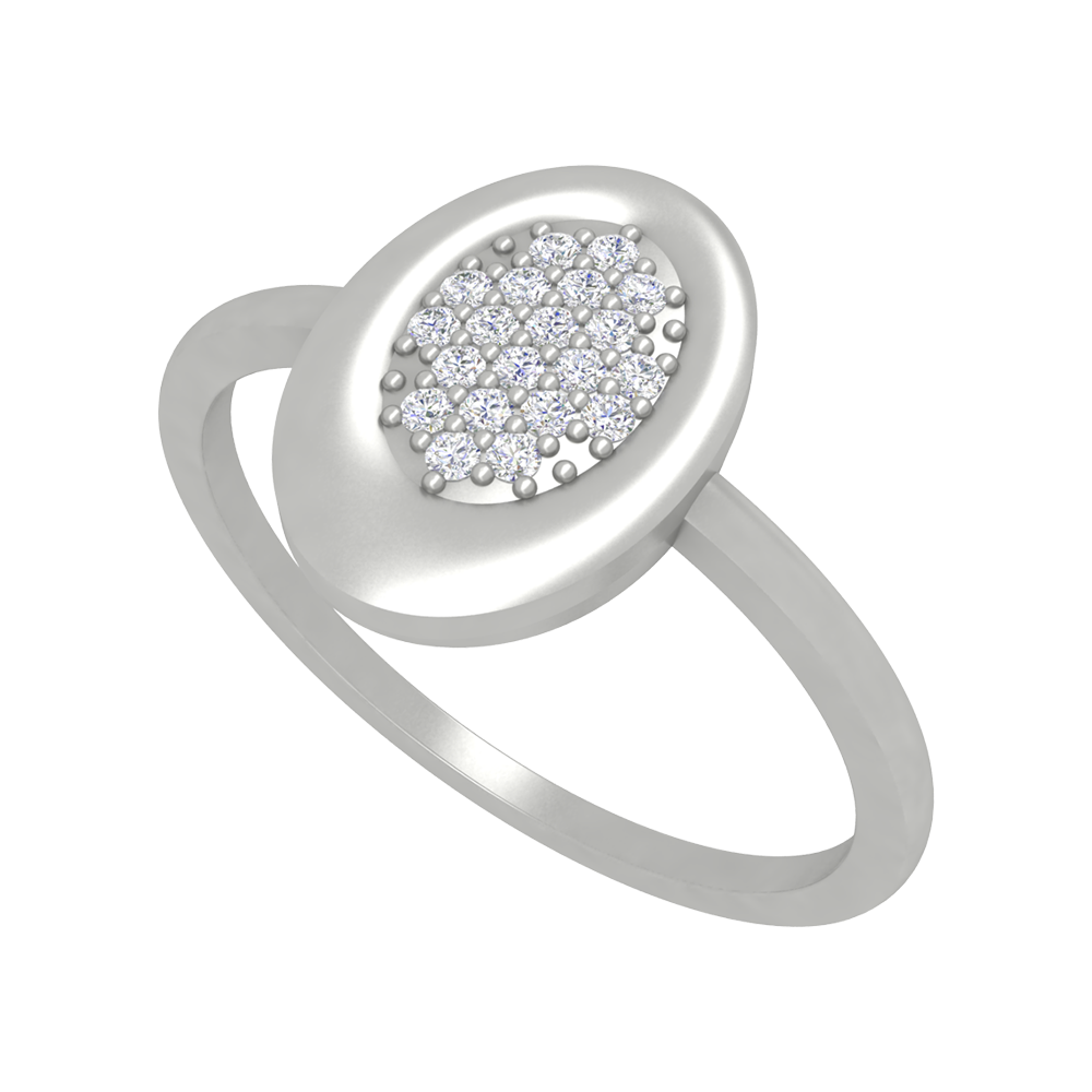 Oval Studded With Diamonds - Five
