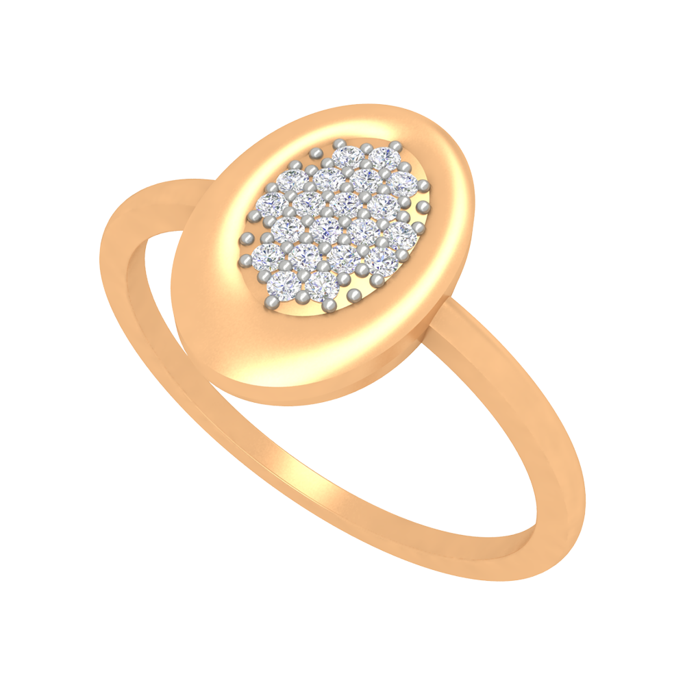 Oval Studded With Diamonds - Nine