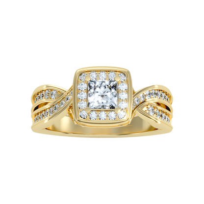 Palatable Halo Ring In 925 Sterling Silver - Ten