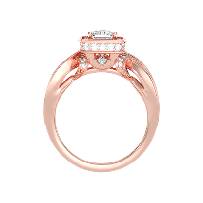 Palatable Halo Ring In 925 Sterling Silver - Eight
