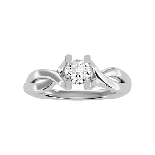 Panacea Solitaire Ring In 925 Sterling Silver - Two