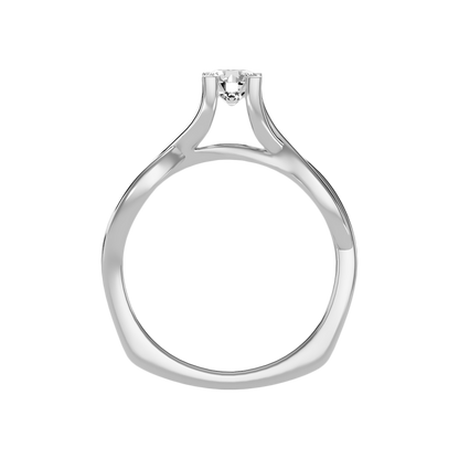 Panacea Solitaire Ring In 925 Sterling Silver - Three