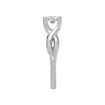 Panacea Solitaire Ring In 925 Sterling Silver - Four