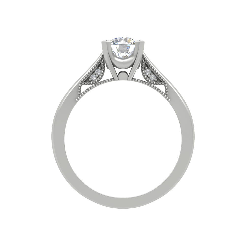 Pearl Perfect Solitaire Ring In 925 Sterling Silver - Three