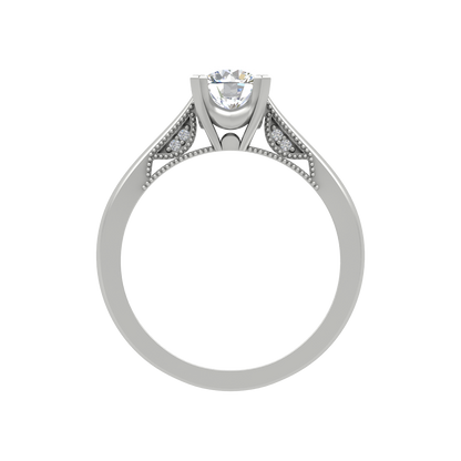 Pearl Perfect Solitaire Ring In 925 Sterling Silver - Three