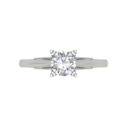 Pearl Perfect Solitaire Ring In 925 Sterling Silver - Four