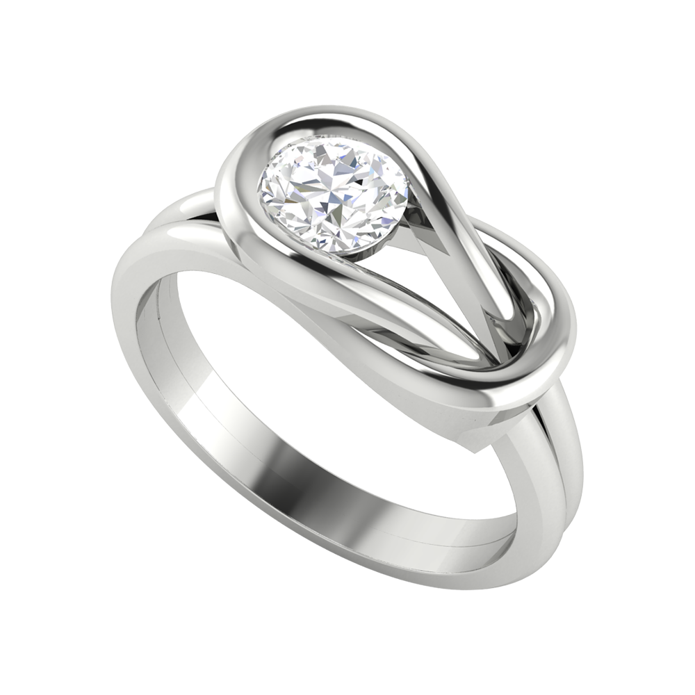 Perfect Fiesta Solitaire Ring In 925 Sterling Silver - Five