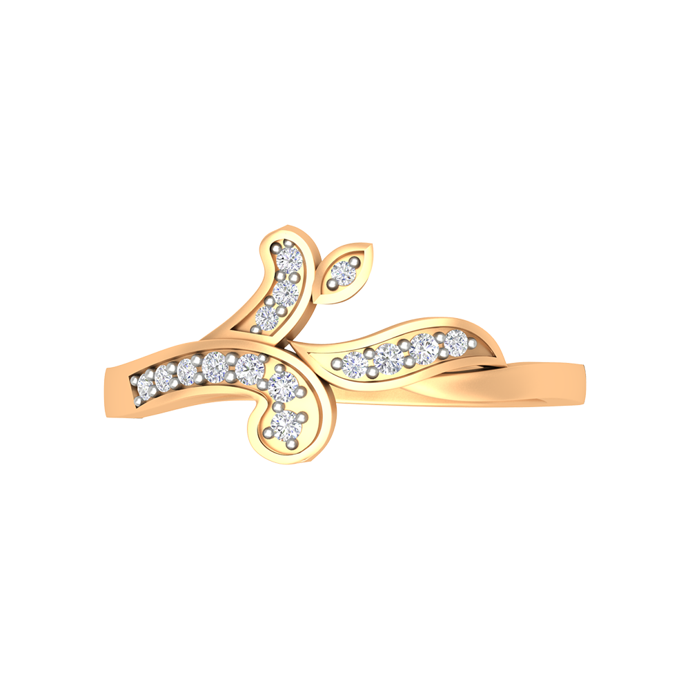 Petals & Ferns Diamond Ring - Ten