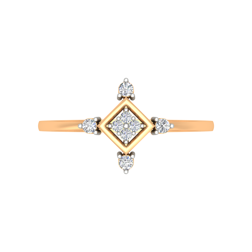 Petal Plate Diamond Ring - Ten