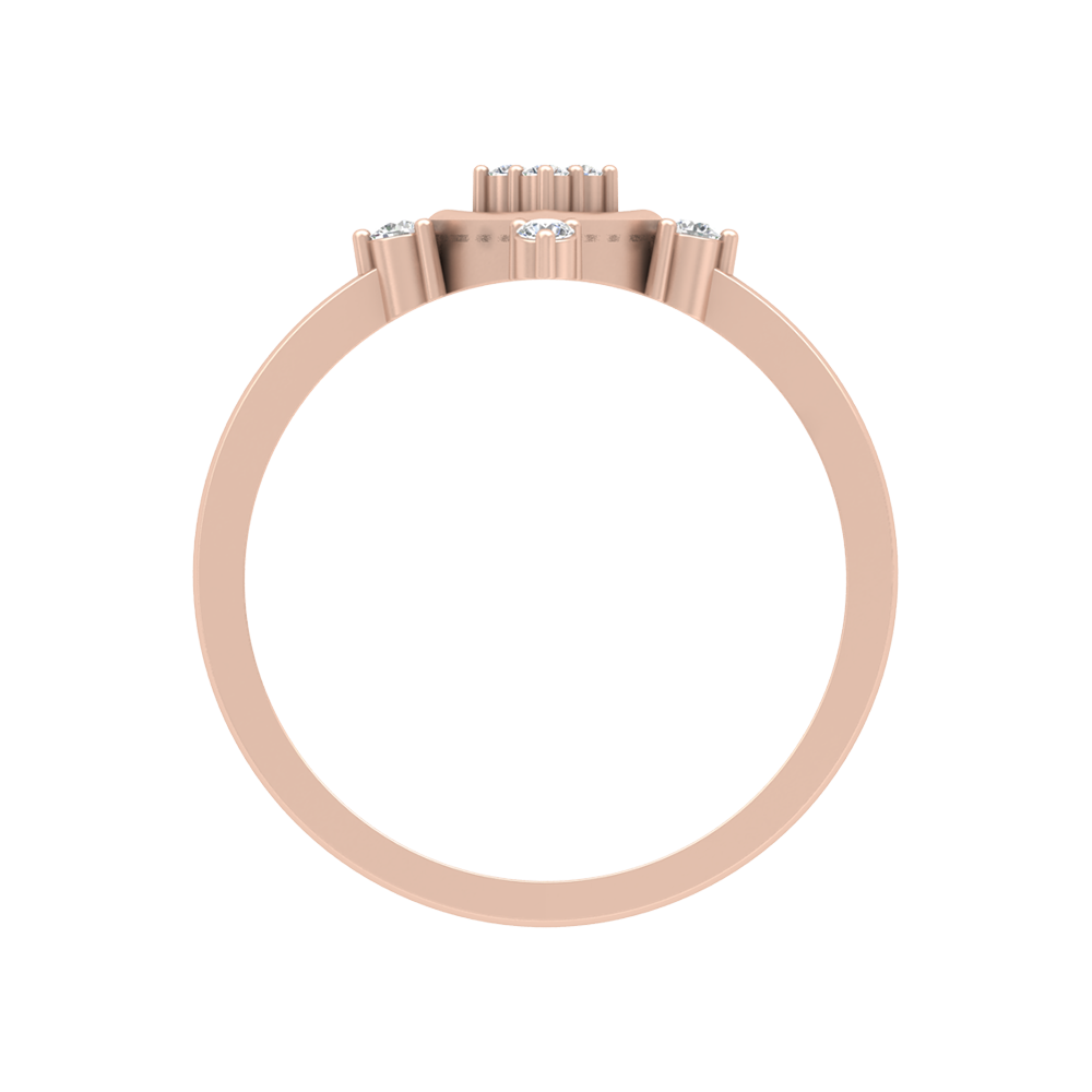 Petal Plate Diamond Ring - Four