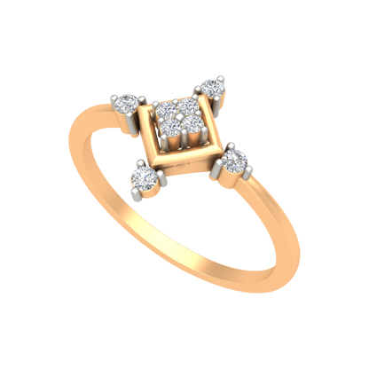 Petal Plate Diamond Ring - Nine