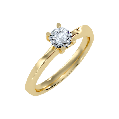 Petrichor Solitaire Ring In 925 Sterling Silver - One