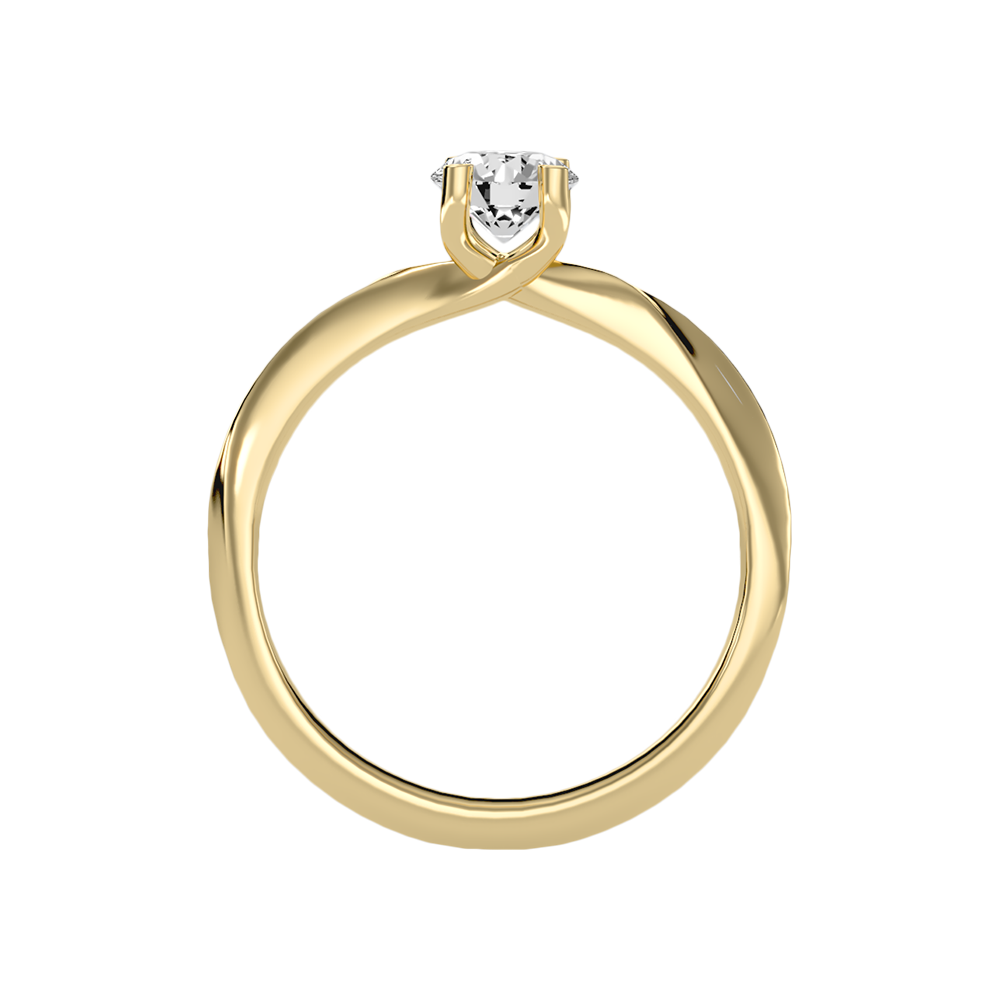 Petrichor Solitaire Ring In 925 Sterling Silver - Two