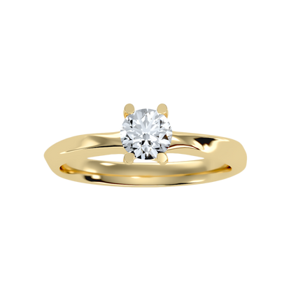 Petrichor Solitaire Ring In 925 Sterling Silver - Three