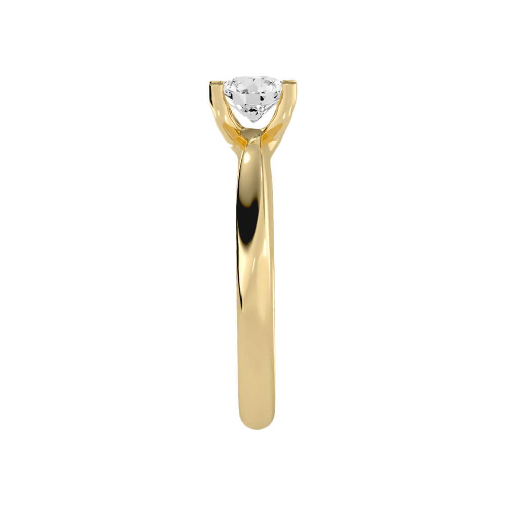 Petrichor Solitaire Ring In 925 Sterling Silver - Four