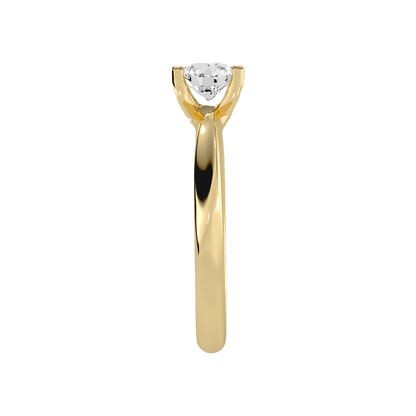 Petrichor Solitaire Ring In 925 Sterling Silver - Four