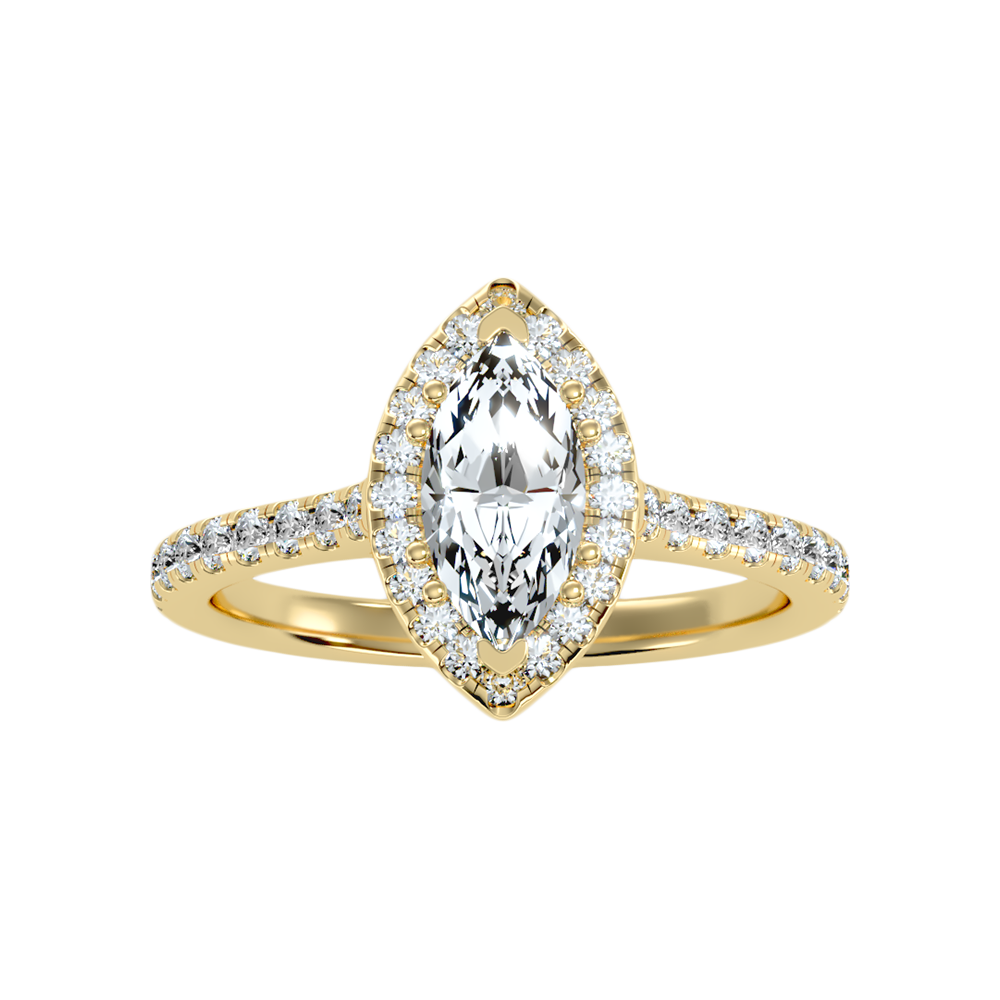 Phenomenal Marquise Shaped Diamond Ring - Ten