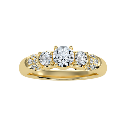 Phile Three Stone Diamond Engagement Ring - Ten