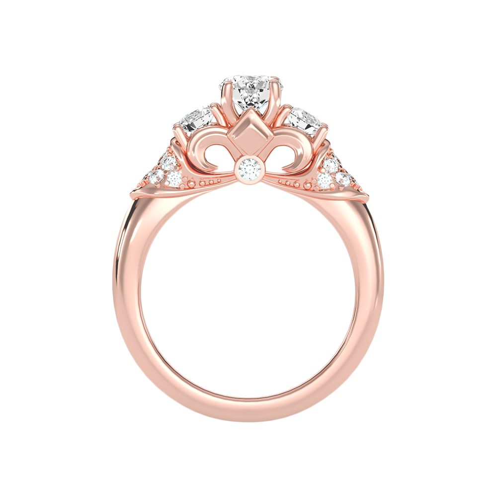 Phile Three Stone Diamond Engagement Ring - Four