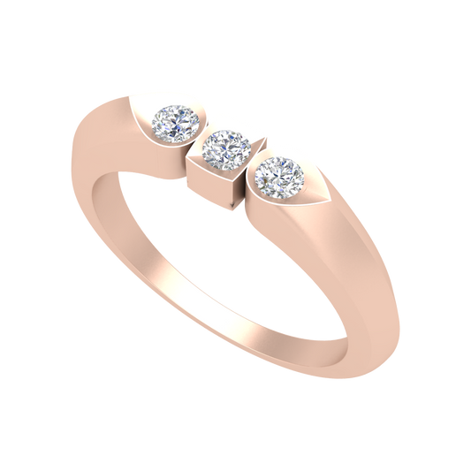 Phoenix Loop Tri Stone Ring - One