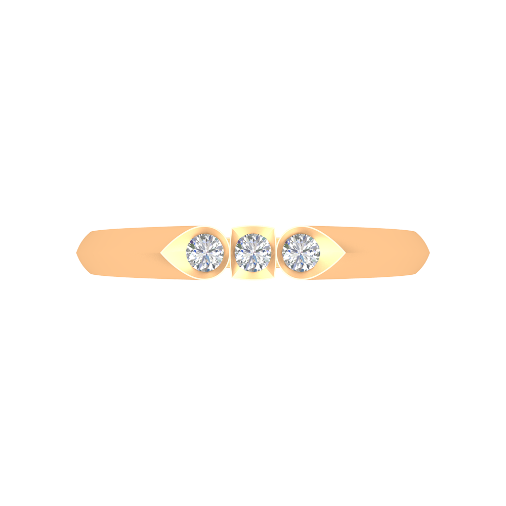 Phoenix Loop Tri Stone Ring In 925 Sterling Silver - Ten