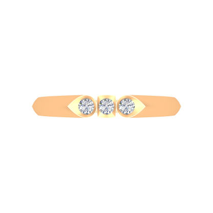 Phoenix Loop Tri Stone Ring - Ten
