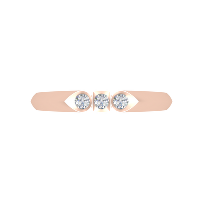 Phoenix Loop Tri Stone Ring In 925 Sterling Silver - Two