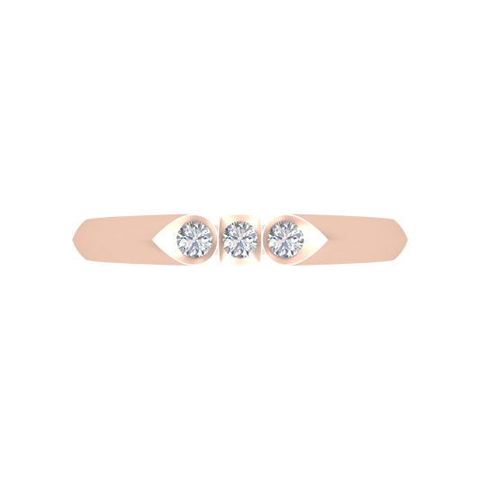 Phoenix Loop Tri Stone Ring In 925 Sterling Silver - Two