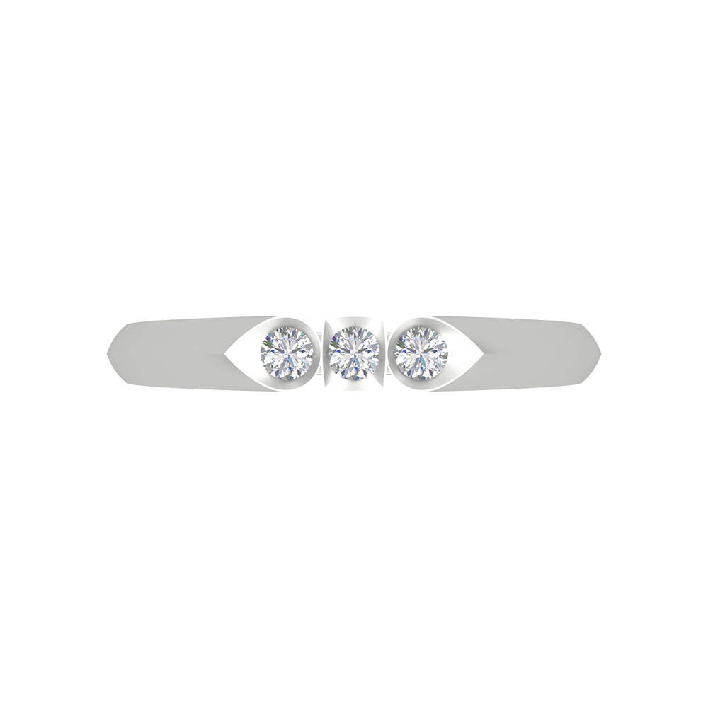Phoenix Loop Tri Stone Ring - Six