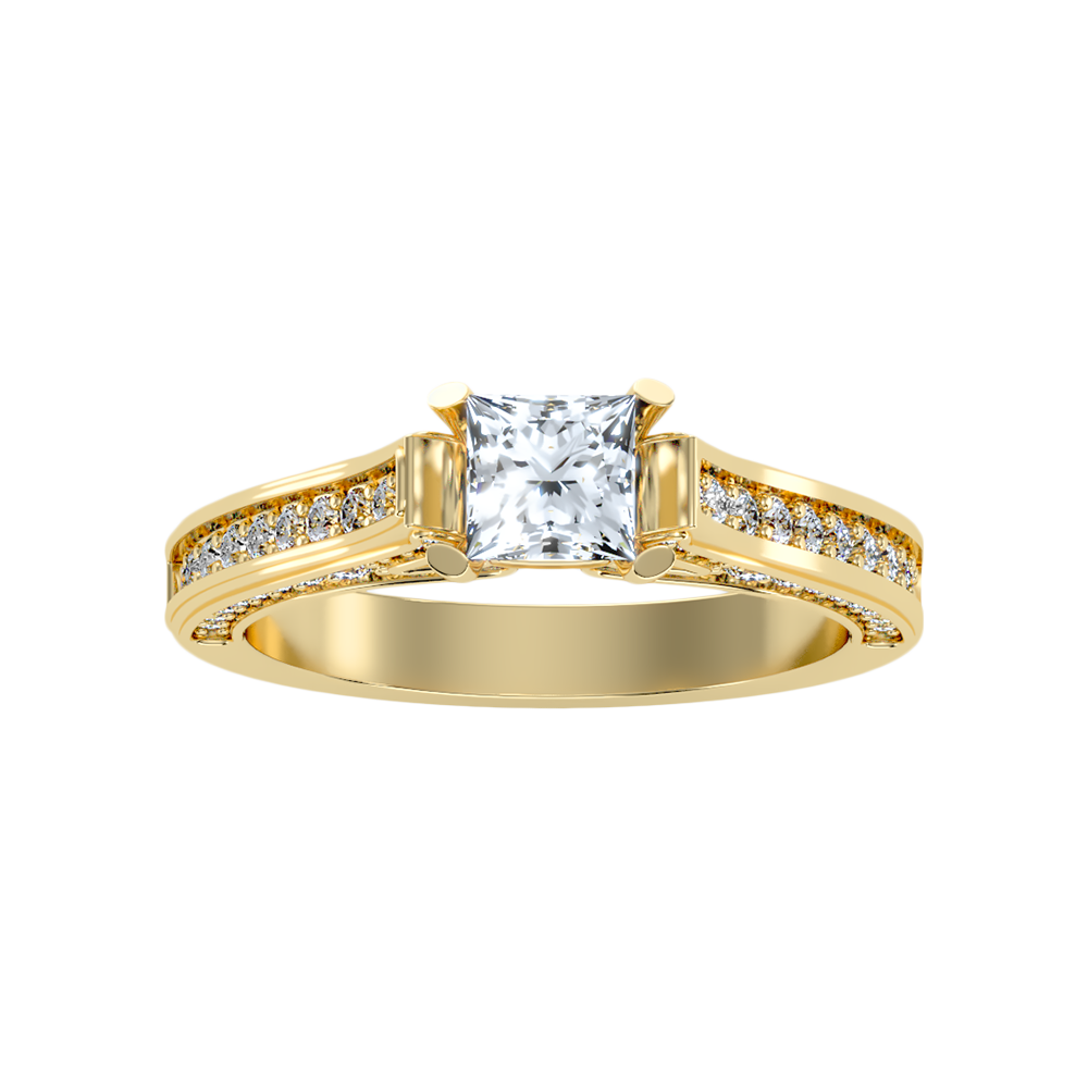 Piquant Solitaire Ring In 925 Sterling Silver - Ten