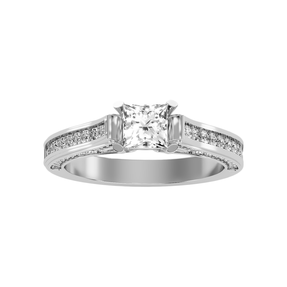 Piquant Solitaire Ring In 925 Sterling Silver - Six