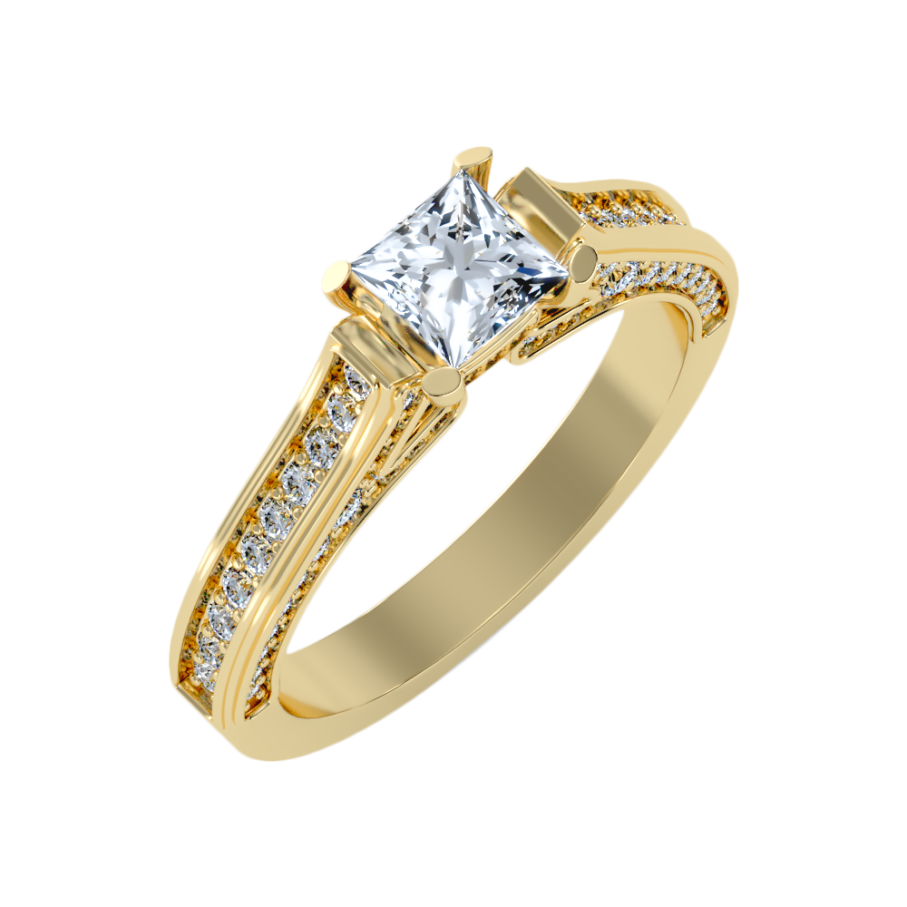 Piquant Solitaire Ring In 925 Sterling Silver - Nine