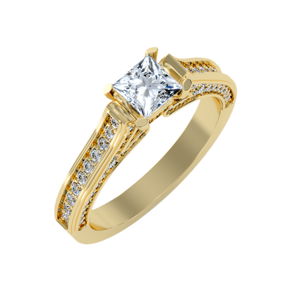 Piquant Solitaire Ring In 925 Sterling Silver - Nine