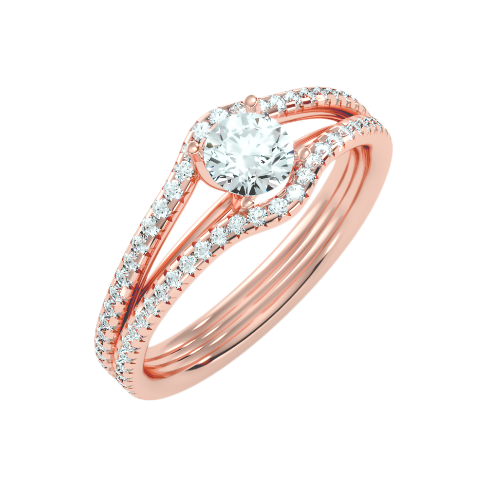 Piruli Diamond Ring In 925 Sterling Silver - One