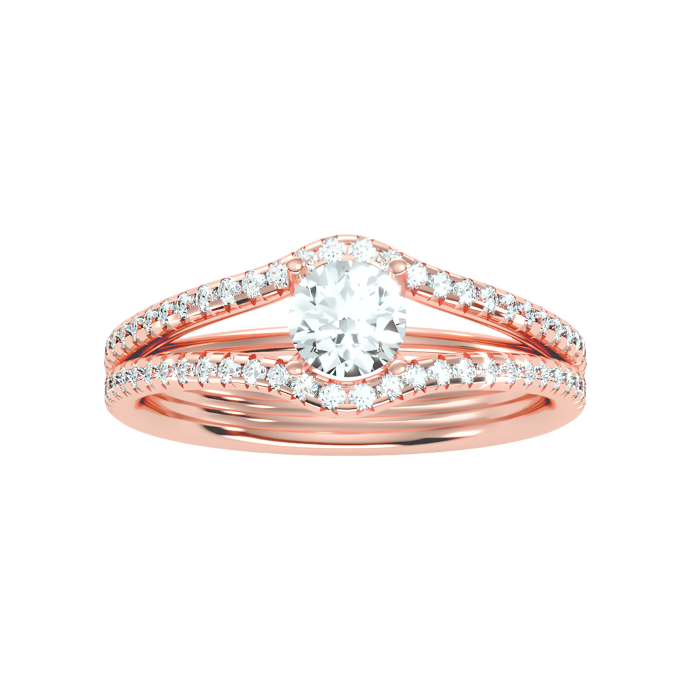 Piruli Diamond Ring In 925 Sterling Silver - Two