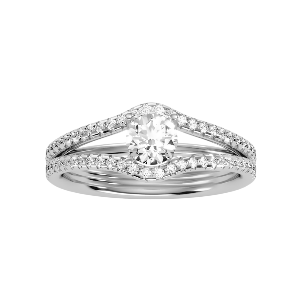 Piruli Diamond Ring In 925 Sterling Silver - Six