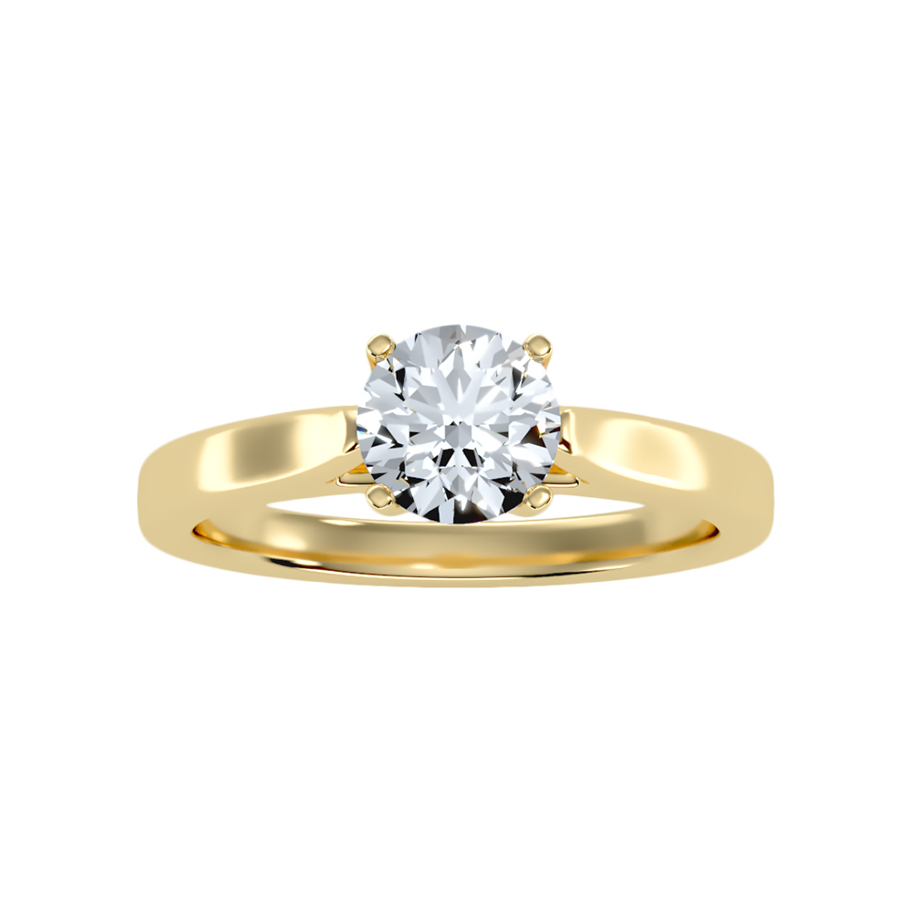 Pitsy Solitaire Ring In 925 Sterling Silver - Ten